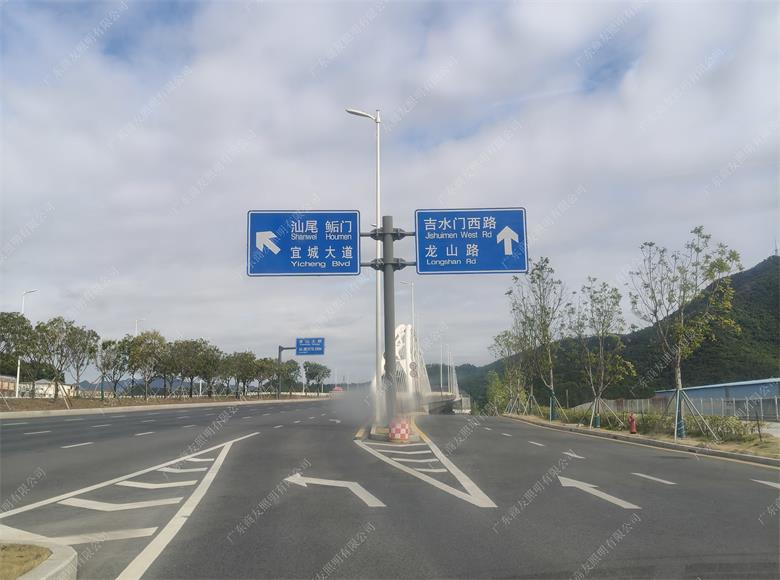 商友照明标志杆、标志牌助力深汕合作区道路工程建设
